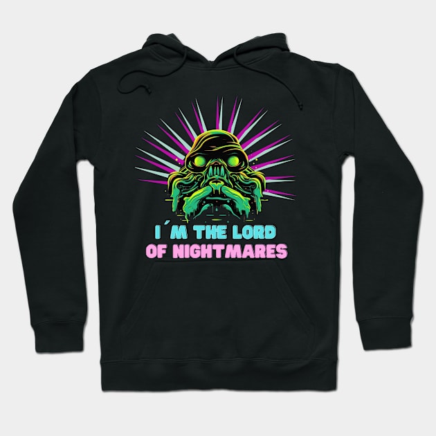 Vibrant Nightmare: Unleash the Colorful Lord of Nightmares Hoodie by Green Barf!